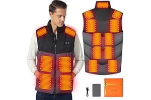 Moeput Heated Vest for Men Women, Lightweight Heated Jacket Electric Heated Vest with Battery Pack Included 16000mAh