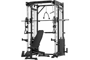 RITKEEP FITNESS RitKeep PMAX 5600 Home Gym SmithΔ Machine, 6-in-1 Strength Training System with 326lb Dual Weight Stacks, Multi-Accessories Including Chin-up, Dip Bar, Low Row and Landmine.