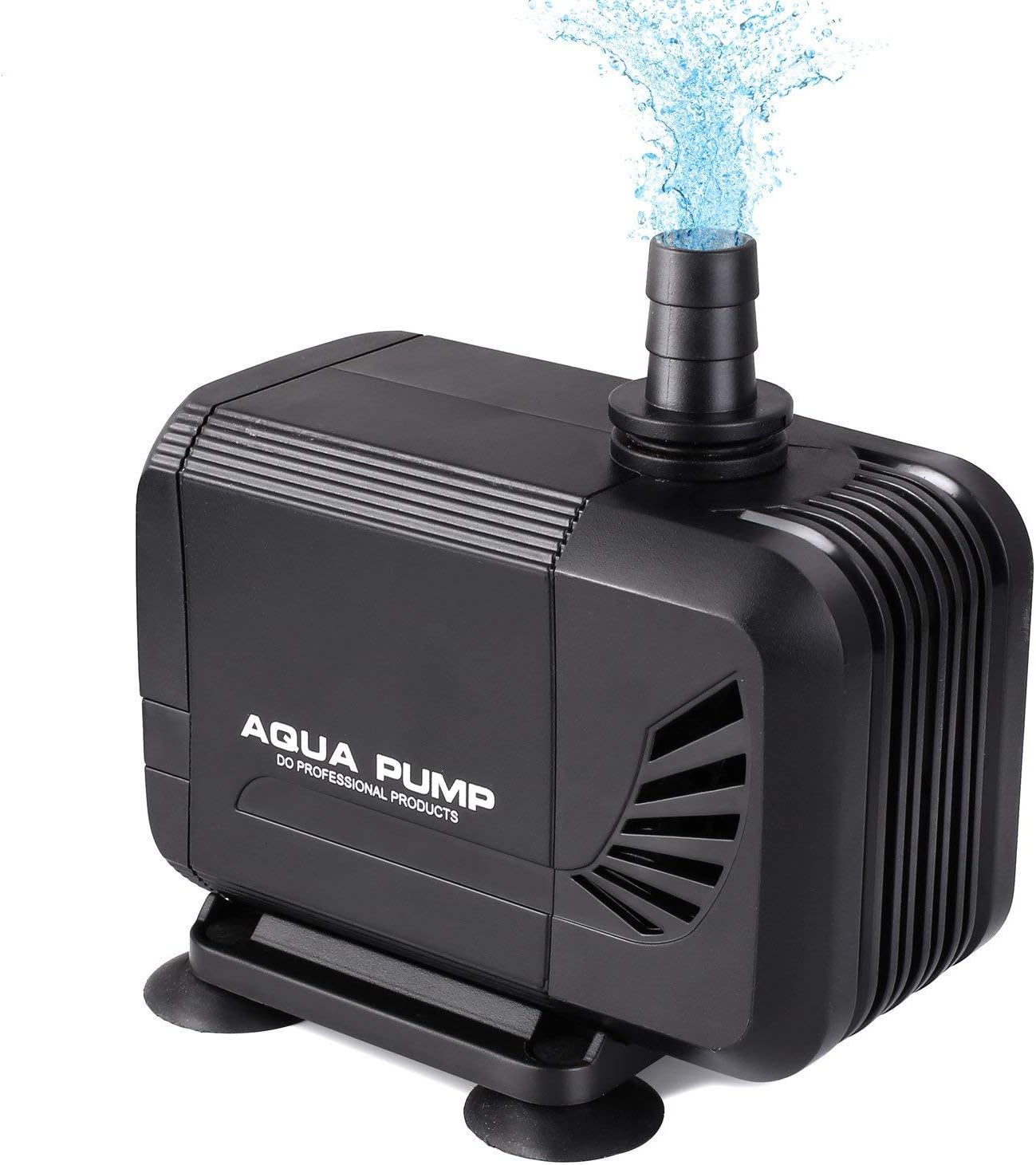 MVPower 1500L/H Wasserpumpe Tauchpumpe Teichpumpe Aquarienpumpe für Teich Brunnen Aquarium, mit Förderhöhe 1.6m und 2 Düse 13mm-16mm, Kabel 2.3m (15W)