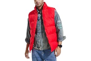 Zukela Men's Puffer Vest Outerwear Puffy Sleeveless Jacket Bubble Zipper Winter outdoor Warm Water-Resistant Size M to 3XL