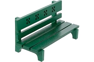 BESPORTBLE Dollhouse Miniature Park Bench: Fairy Garden Chairs Patio Wooden Bench Mini Village Dollhouse Accessories For Indoor Garden Dollhouse Green
