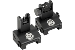 DD DAGGER DEFENSE Dagger Defense (Veteran Owned Company) BUIS Backup Iron Sights for use on Standard Picatinny Rails. Spring Loaded. Use with red dots, Holographic Sights and scopes.