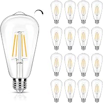 16 Pack LED Edison Bulbs 40W Equivalent,Dimmable 4 Watt LED