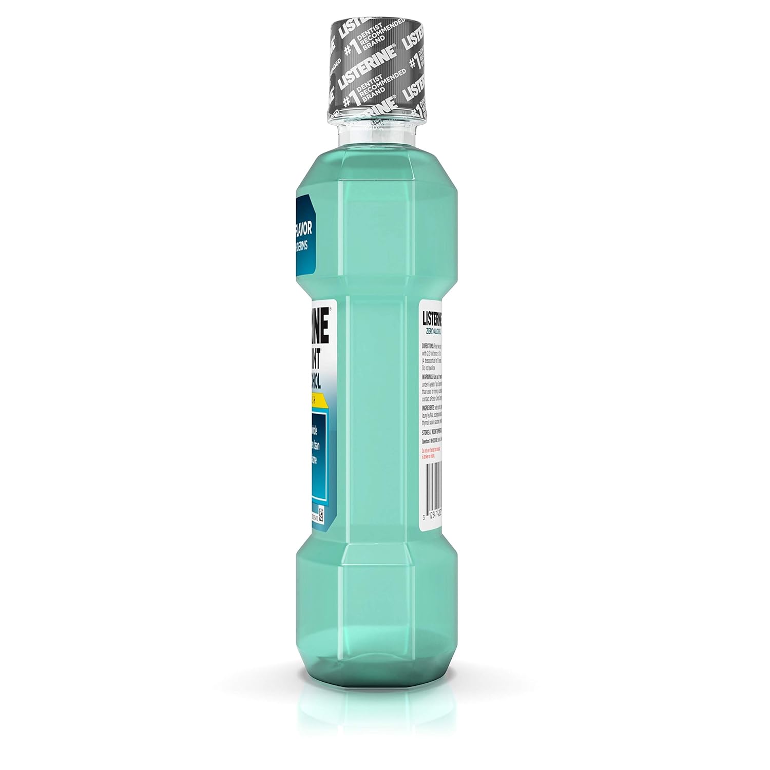 Listerine Zero Alcohol Mouthwash, Less Intense Alcohol-Free Oral Care Formula for Bad Breath, Cool Mint Flavor, 500 ml (Pack of 6) : Beauty