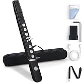 Vangoa Digital Wind Instrument, 3 Fingerings 35 Tones Rechargeable Synth | Touch‑sensitive buttons for pitch bends &amp; real‑time tone shift. BT wireless, for practice &amp; outdoor performance MAE-02, Black