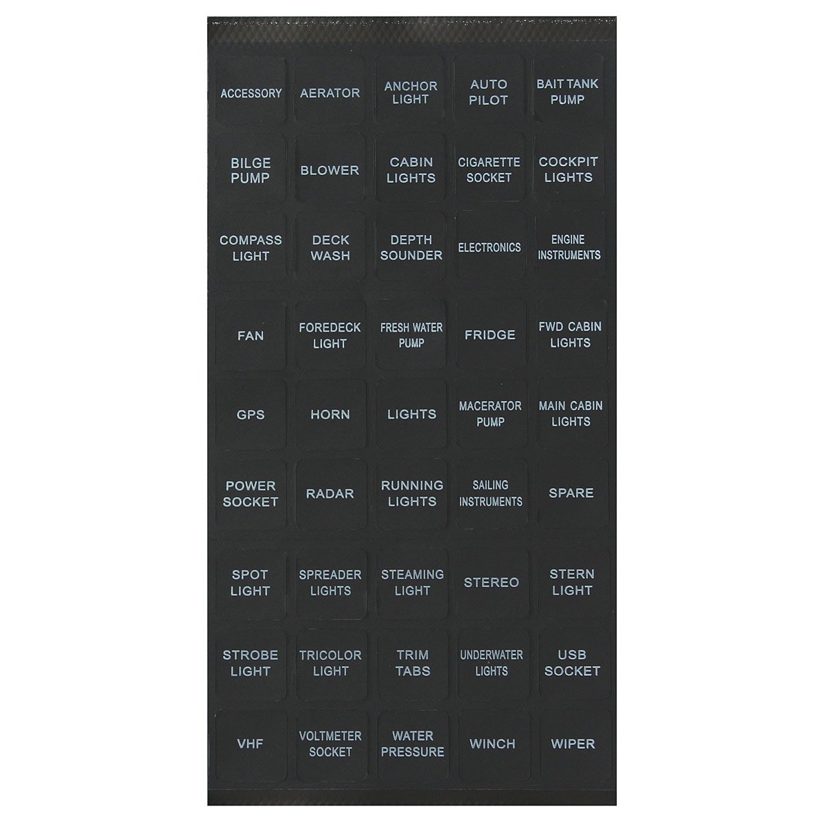 MOMOALA Alamor 45pcs Caravan Marine Boat Instrument Switch Circuit Panel Decal Sticker Label