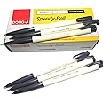 Dong-a Speedy-Ball 0.5 mm Smooth Writing Retractable Oil Based Ink Ball Point Pen Dozen Box (Pack of 24) - Black