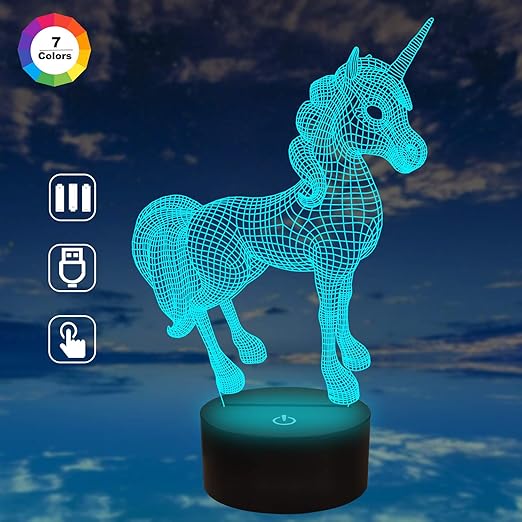 lampara de unicornio 3d amazon es