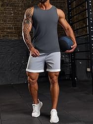 Runcati Men's Workout Tank Tops Sleeveless Ribbed