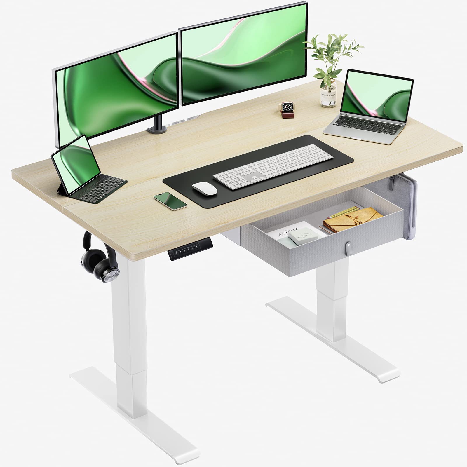 Mua Marsail Standing Desk with Drawer, 48x24 Inch Adjustable Height ...