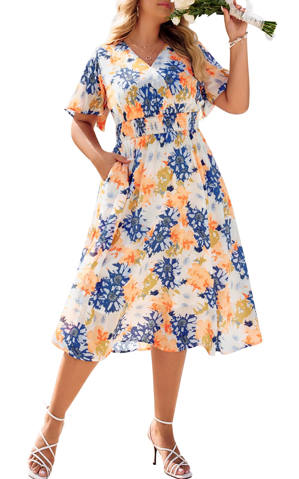 Hanna Nikole Summer Short Sleeve Long Dresses for