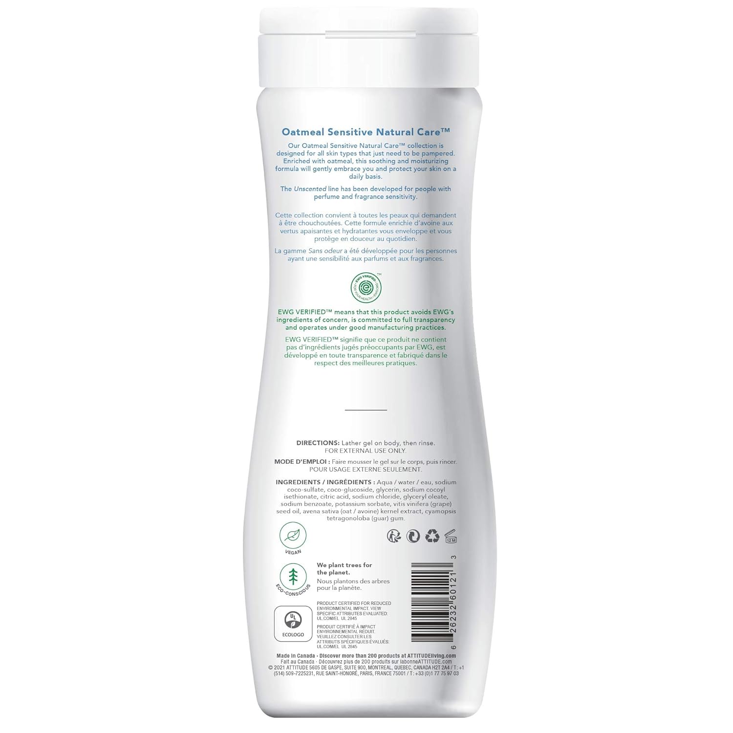 attitude sensitive skin care natural body wash