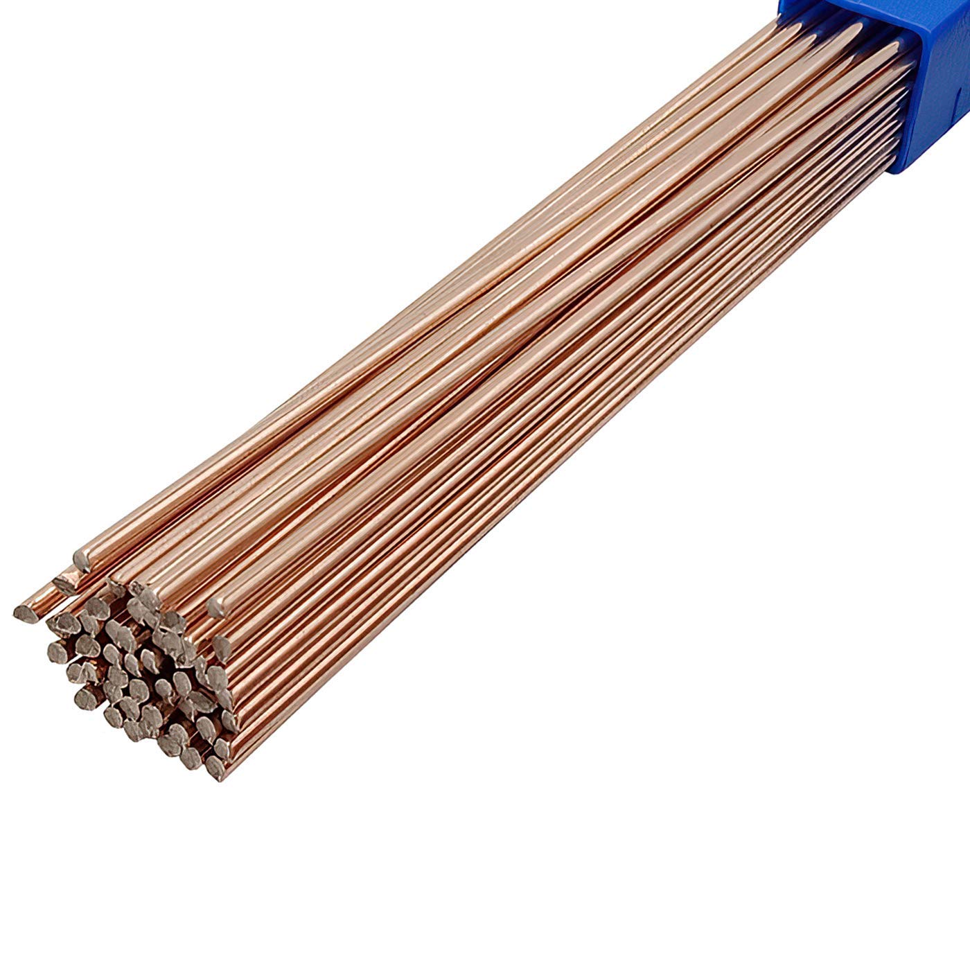 TEN-HIGH Phosphor Copper Welding Wire 2.5mm,L201 Low Temperature Round Soldering Rods for Welding Brazing Repair, Length 500mm (10pcs)