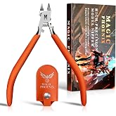 Magic Phoenix Model Nippers, Single Blade Sprue Cutter for Gunpla Kits | Ultra-thin Cr-V single-edge blade; clean sprue cuts, non-stick coating and non-slip grip for Gunpla, resin and plastic kits