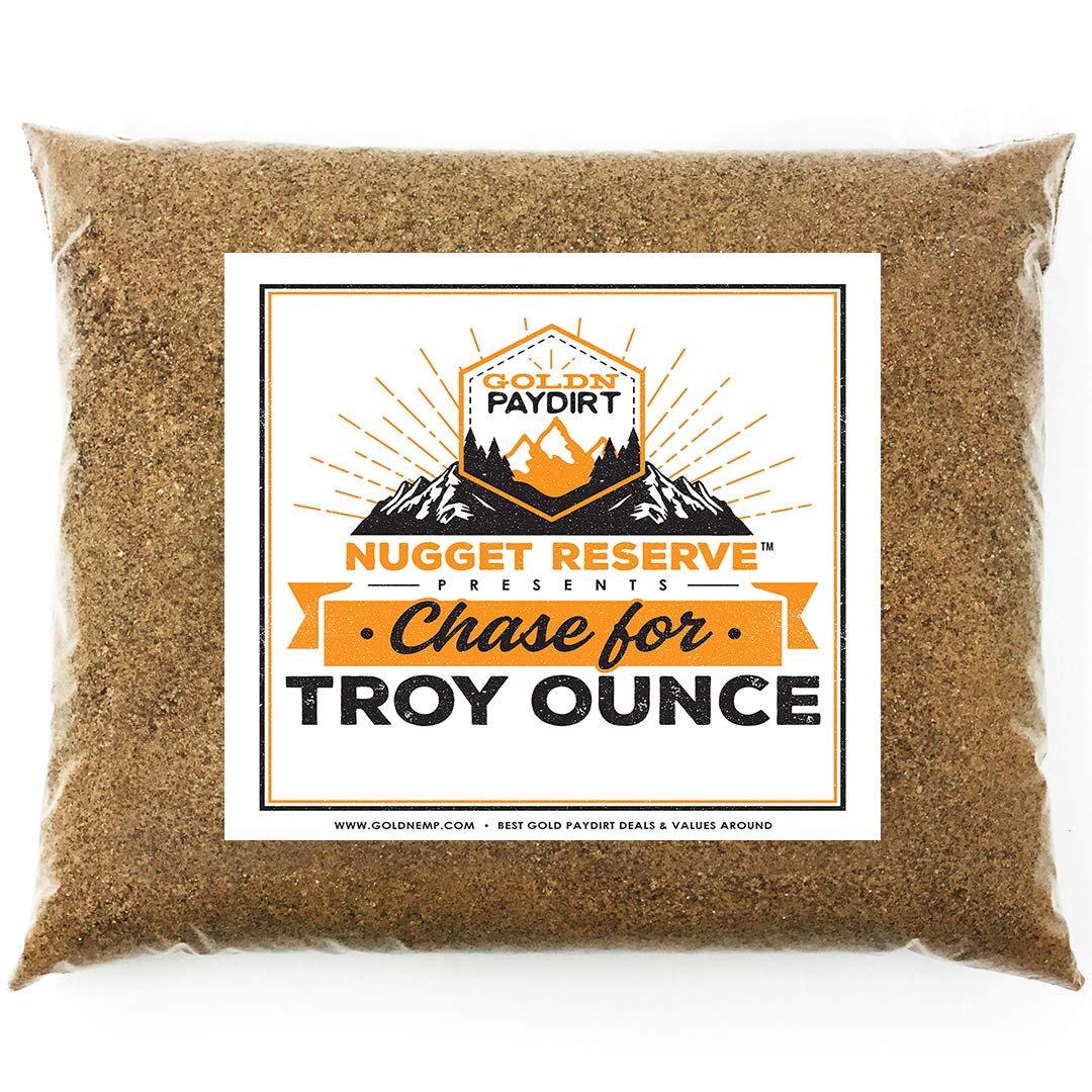 Nugget Reserve 'Top Secret Chase for Troy Ounce' - Gold Nugget Paydirt Panning Concentrate Pay Dirt Bag - Gold Prospecting