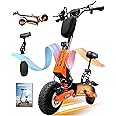 DOF 60V 27AH Electric Scooter for Adults, 5600W Dual Motor Commuter with 50MPH Speed & 40 Miles Range, Dual Brake System, Shock Absorption, 11" Vacuum Off-Road Tires, Folding E-Scooter Detachable Seat