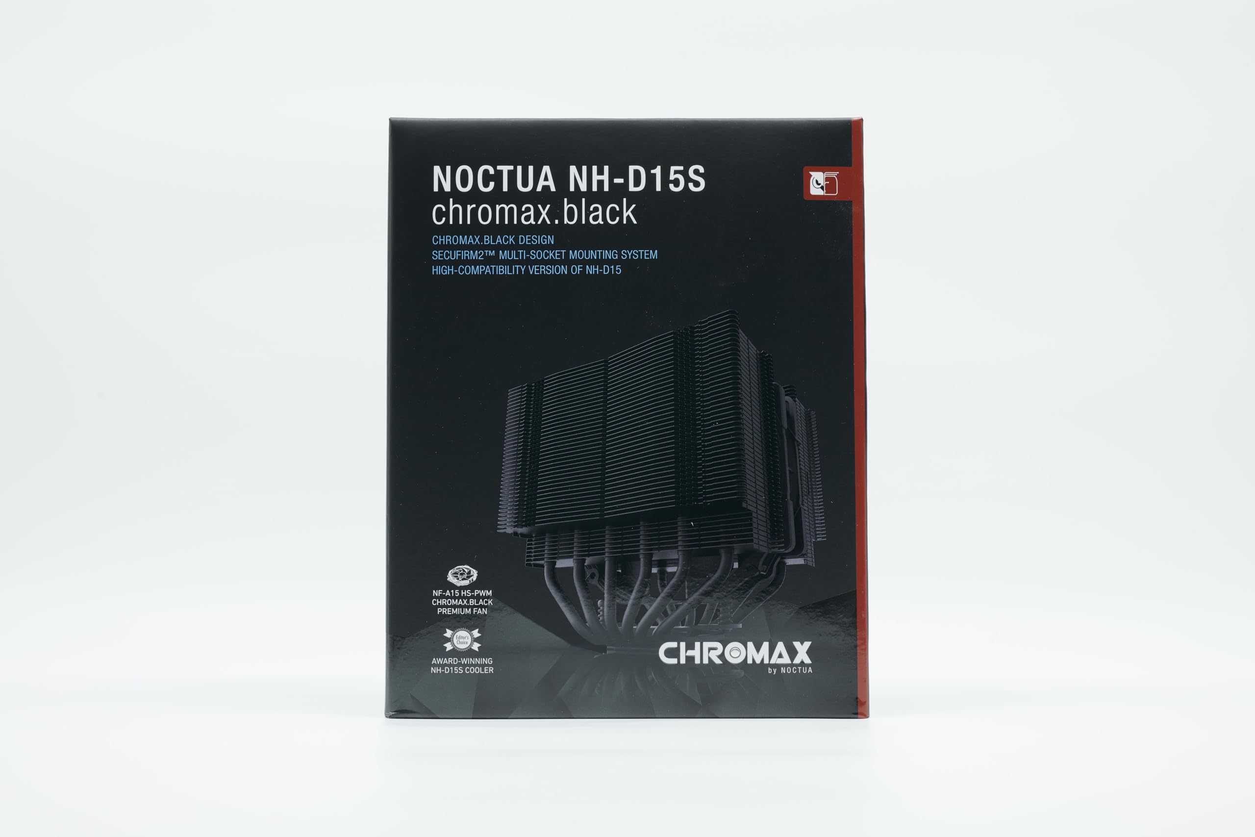 Noctua NH-D15S chromax.Black, Premium Dual-Tower CPU Cooler with NF-A15 PWM 140mm Fan (Black)