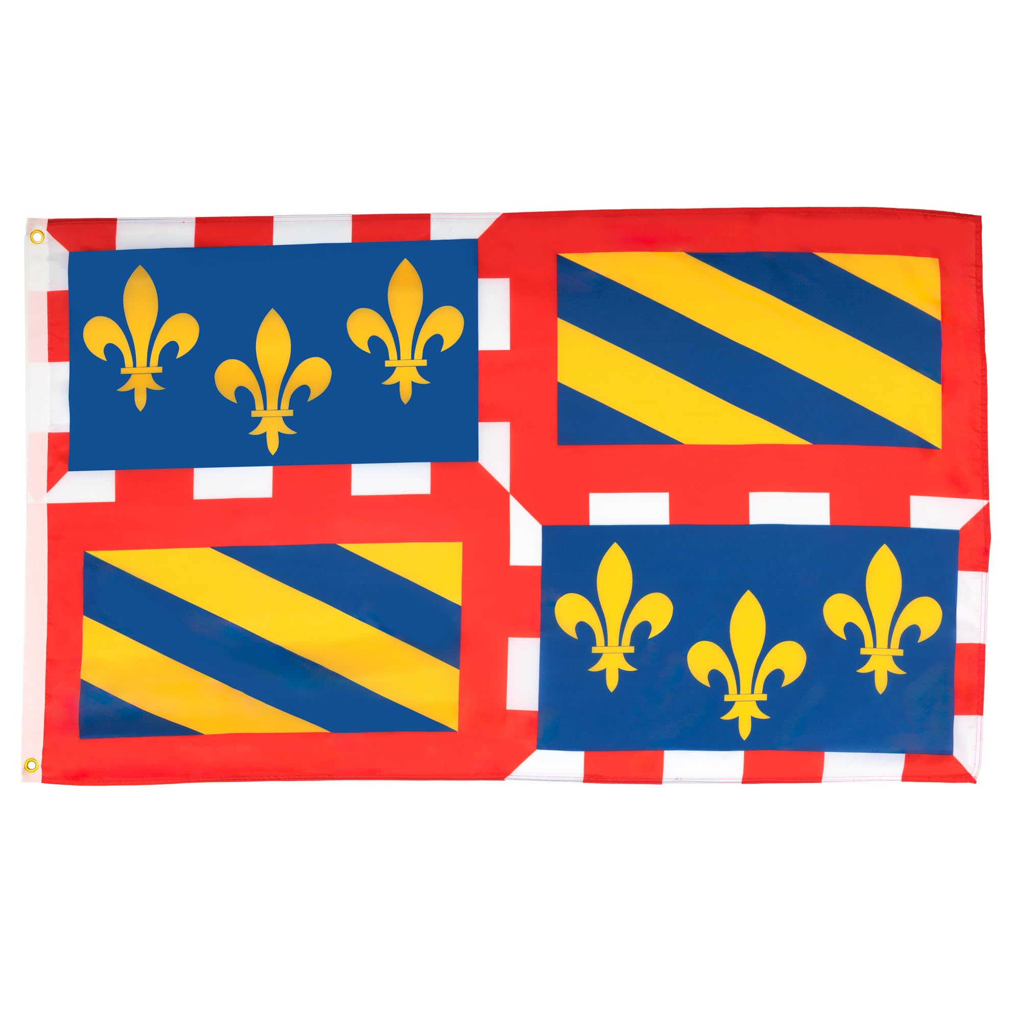 AZ FLAG - Burgundy Flag - 2x3 Ft - 100D Polyester French Region Of Bourgogne Banner with Two Metal Grommets - Fade Resistant - Vivid Colors - 2' x 3' Feet - 90x60 Cm — image 1