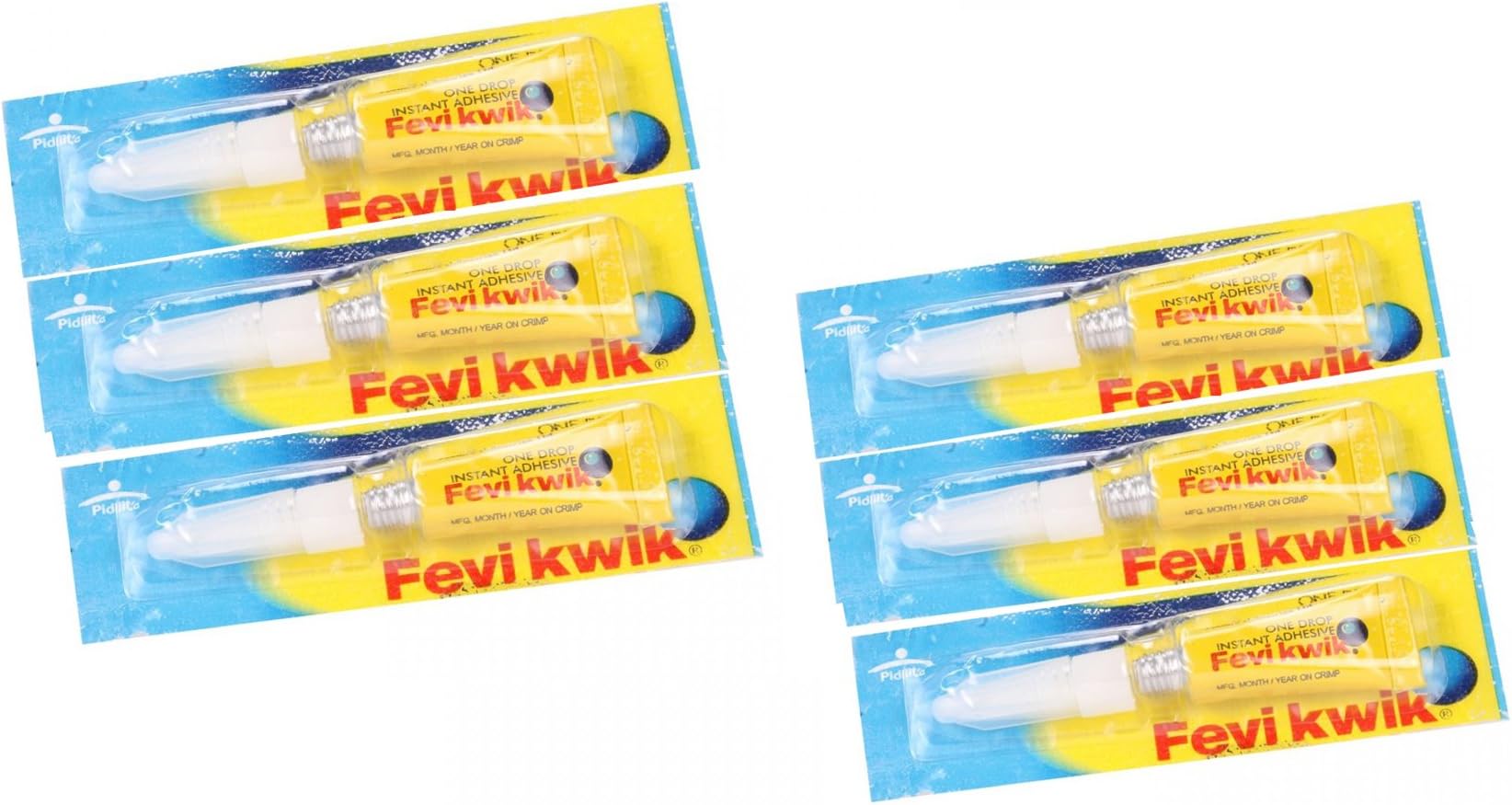 6 x Fevikwik One Drop Instant Adhesive Drops - 2g