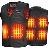 KEMIMOTO Heated Vest for Men, Electric Warming Vest for Hunting & Winter Sports (Battery Not Included)