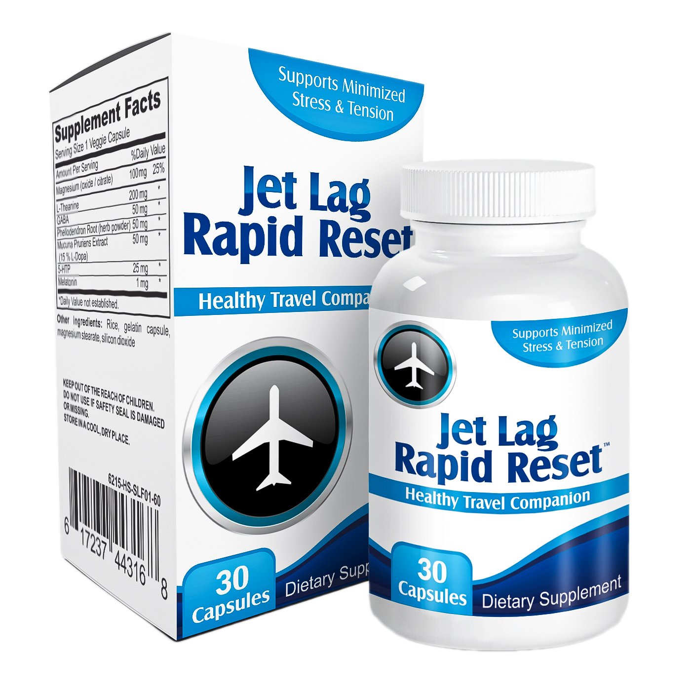 JetFighter Awake 30 capsules Jet Lag Relief Supplement