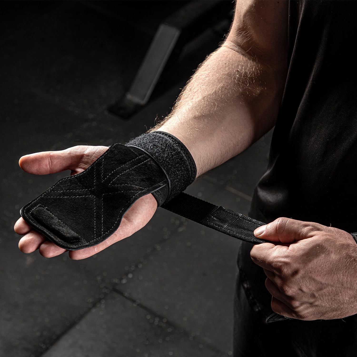 Mua Real Leather Weight Lifting Wrist Straps, Adjustable Wrist Wraps