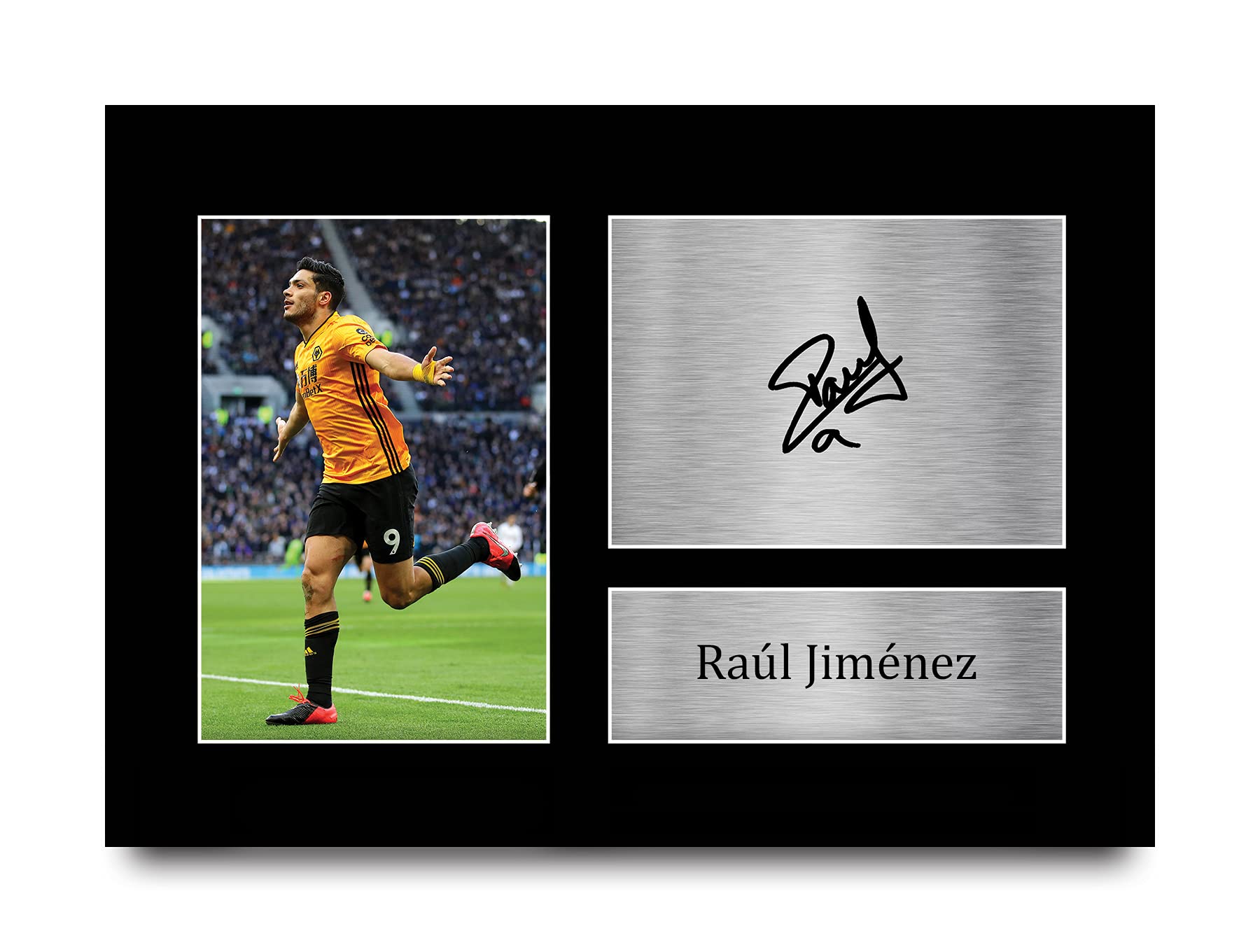 HWC Trading Raul Jimenez Wolves Wolverhampton Wanderers Gifts Printed Signed Autograph Picture for Fans and Supporters - A4