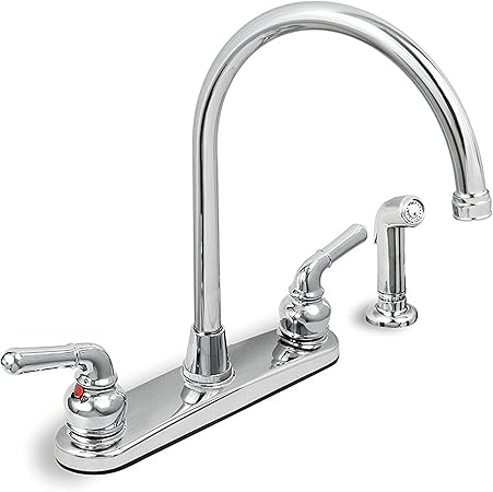 Everflow 17188 Kitchen Faucet With Spray High Arc Swivel Spout