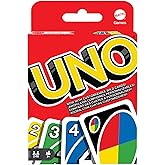Mattel Games UNO Family Card Game, with 112 Cards, Travel-Friendly, Makes a Great Game for 7 Year Olds and Up