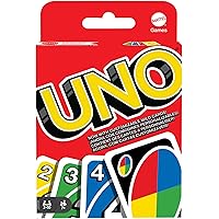 Mattel Games UNO Family Card Game, with 112 Cards, Travel-Friendly, Makes a Great Game for 7 Year Olds and Up