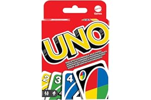 Mattel Games UNO Family Card Game, with 112 Cards, Travel-Friendly, Makes a Great Game for 7 Year Olds and Up