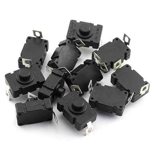 RuiLing 10pcs Self-Lock Push Button Switch KAN-28 for Flashlight SMD ...