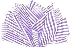 Flexicore Packaging Lilac Purple Pin Stripe Print Gift Wrap Tissue Paper Size: 15 Inch X 20 Inch | Count: 10 Sheets | Color: Lilac Pin Stripe