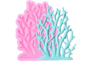 YIHUOMOLDS Coral Seaweed Silicone Molds Coral Fondant Mold for Cake Decorating Cupcake Topper Candy Chocolate Gum Paste Polym