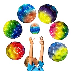 QOUXZ 6 Pack Astro Jump Ball, Multicolored