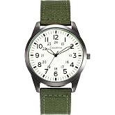 Casotime Tactical Military Watch for Men - Field-Tested Analog Quartz with Luminous Dial, 30M Water Resistant Nylon Band & Second Hand | Unisex Army Sport Wristwatch