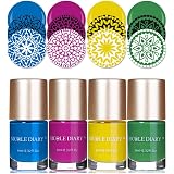 Stamping-Stempel Für Nagellack – Nagelplatte & Silikon-Stamper In Rot, Für Nail Art Design
