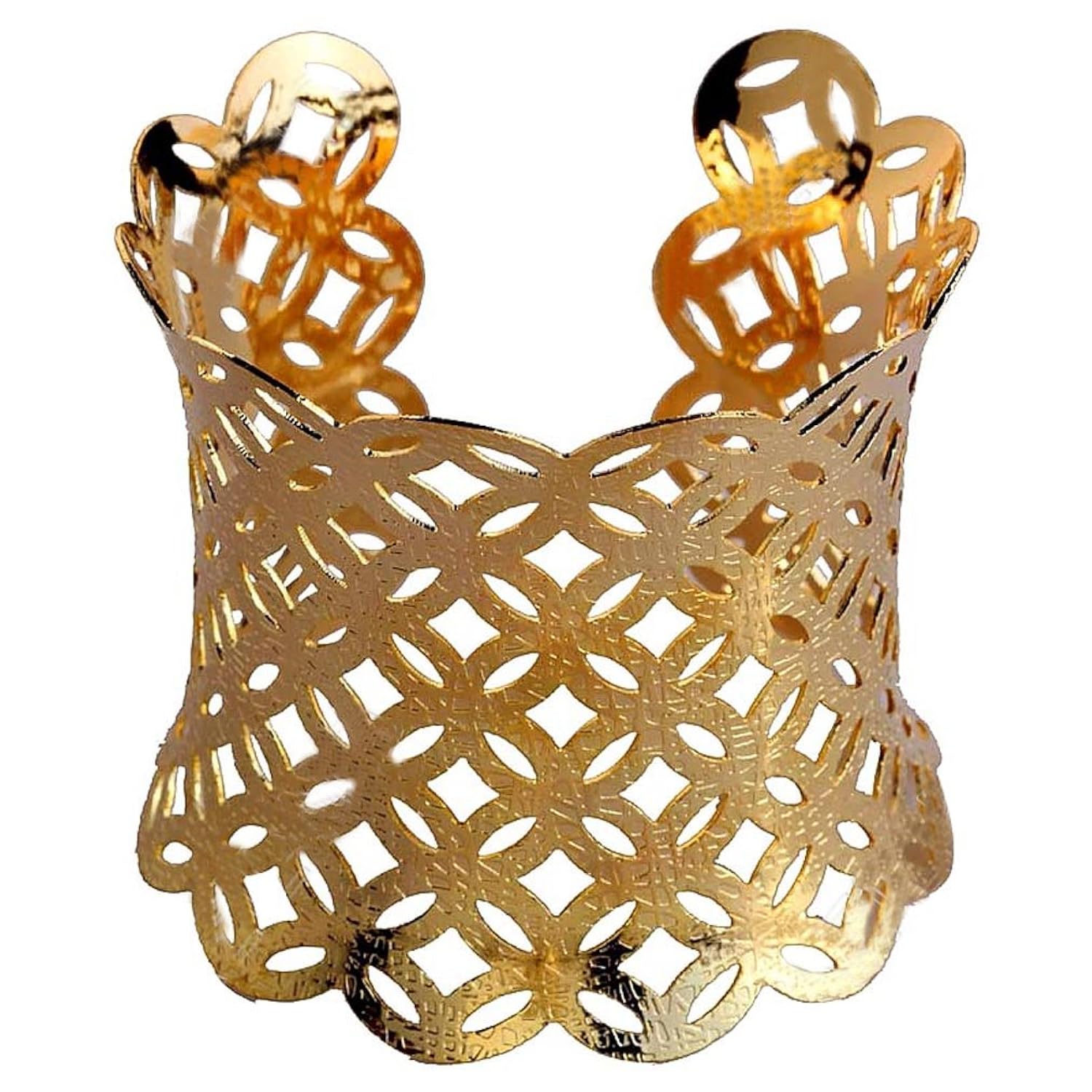 YAZILIND Retro diseño hueco plateado oro de la onda brazalete pulsera mujer joyas