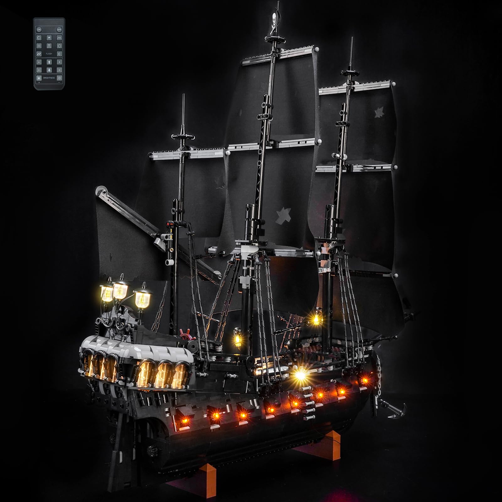 LocoLee Light-Up Turret Model Led Light Set Compatible with Lego 10365 Captain Jack Sparrow's Pirate Ship Led Decoration Lighting Kit for Lego 10365 Building Blocks Model — image 1