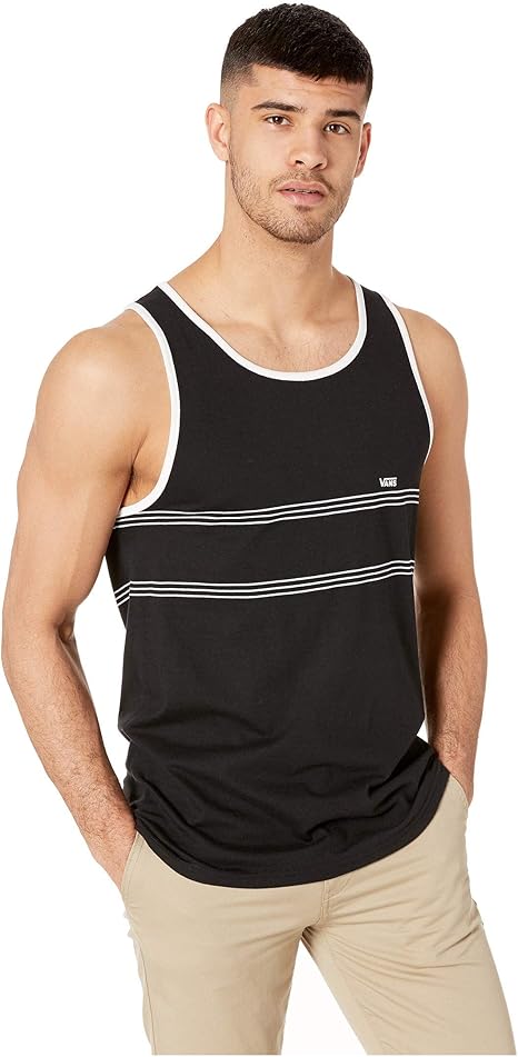 Amazon バンズ Vans メンズ トップス シャツ Caldwell Stripe Tank Top 並行輸入品 タンクトップ 通販