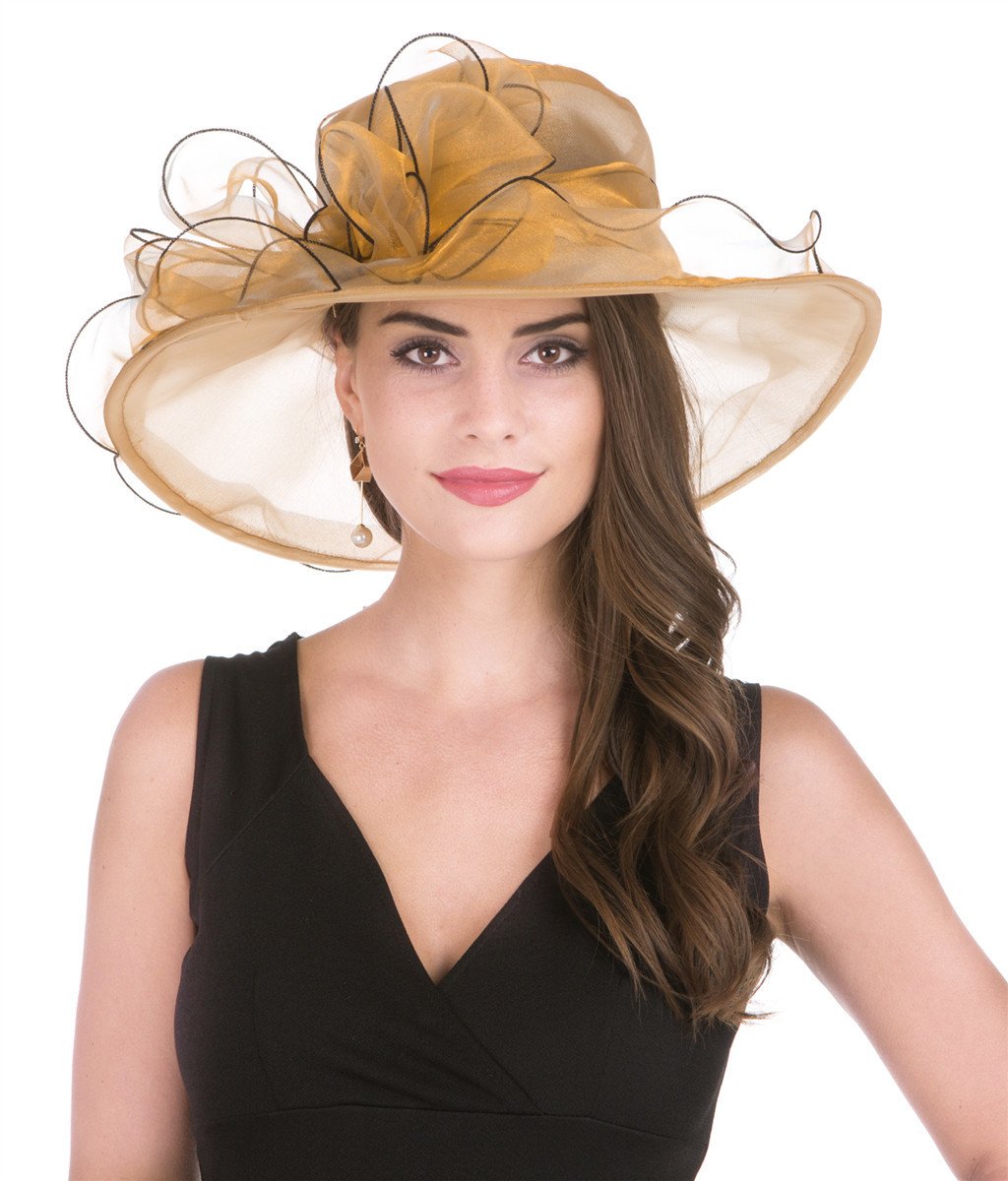 Lucky Leaf Women Kentucky Derby Church Beach Fascinators Hat Wide