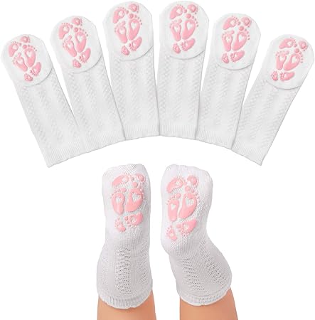 Anole Chaussettes Pour Nouveau Ne Et Bebe 6 Paires Chaussettes Hautes Torsadees Pour Filles Blanc 6 12 Mois Amazon Fr Bebes Puericulture