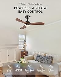 VONLUCE Ceiling Fans with Lights, 42 Inch Ceiling