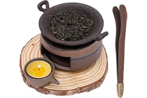 Ceramic Aromatherapy Stove Essential Oil Burner, 2In 1 Wax Melt and Incense Diffuser with Tealight Warmer, Zen-Inspired Desig