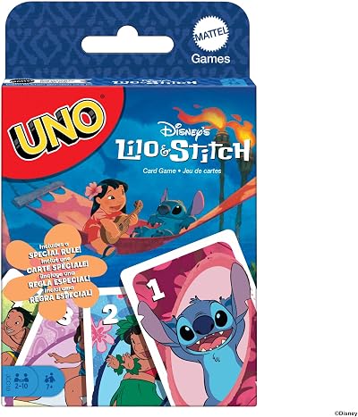 Mattel Games UNO Lilo and Stitch Card Game Ages 7+ 2-10 Players