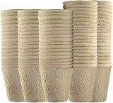 RAM 96 Piece Biodegradable Organic Fibre Seed Growing Pots Seedling Pots view 1