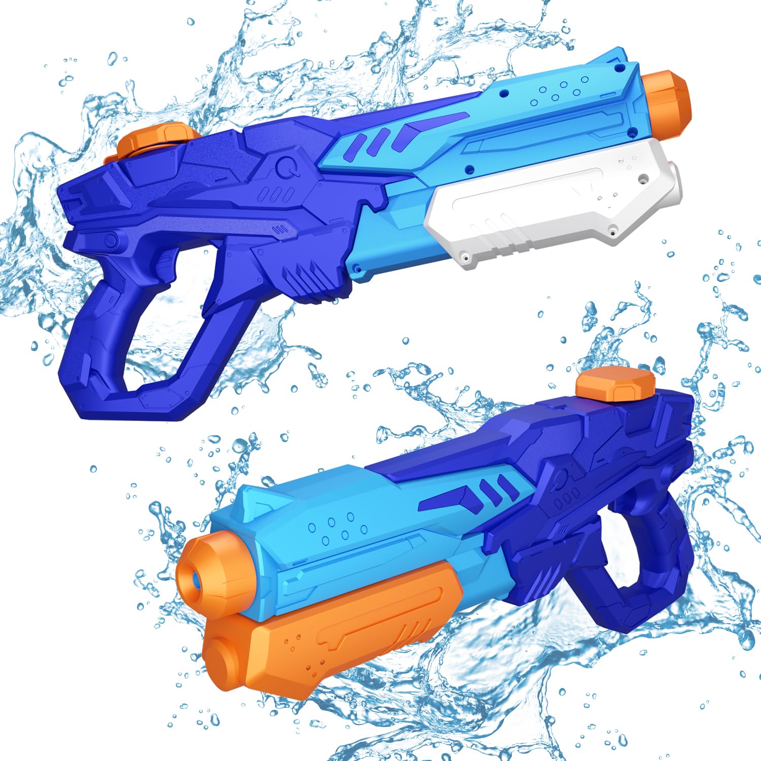 MOZOOSON 2 Water Pistols for Kids, Powerful Water Gun with Long Distance, Long Range Squirts up to 33ft, Water Guns Suitable for Kids Adults for Garden Games, Cat Deterrent, Blue