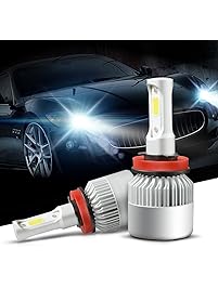 H11 LED Headlight Bulb 2PCS H8/ H9/ H11 36W 6500K 8000Lumens Cool White COB Chip LED CREE Car Fog Driving Light High Low Beam All-in- one LED Conversion Kit Waterproof