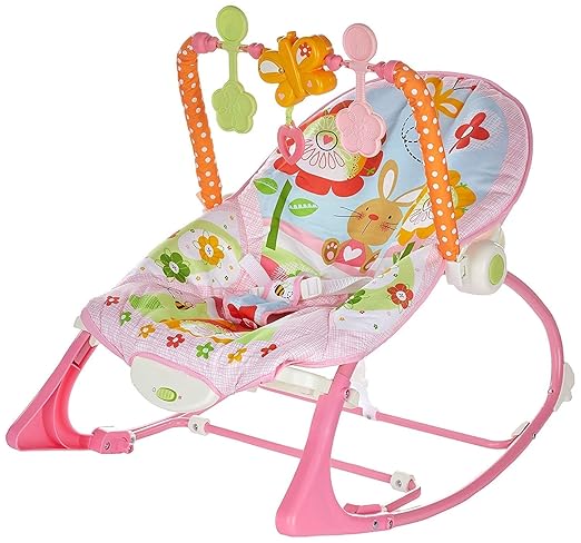 Lukzer Newborn Baby Toddler Bed Vibrating Portable Electric Child Sleeping Rocker Chair with Music/Infant Seat (Multicolour)