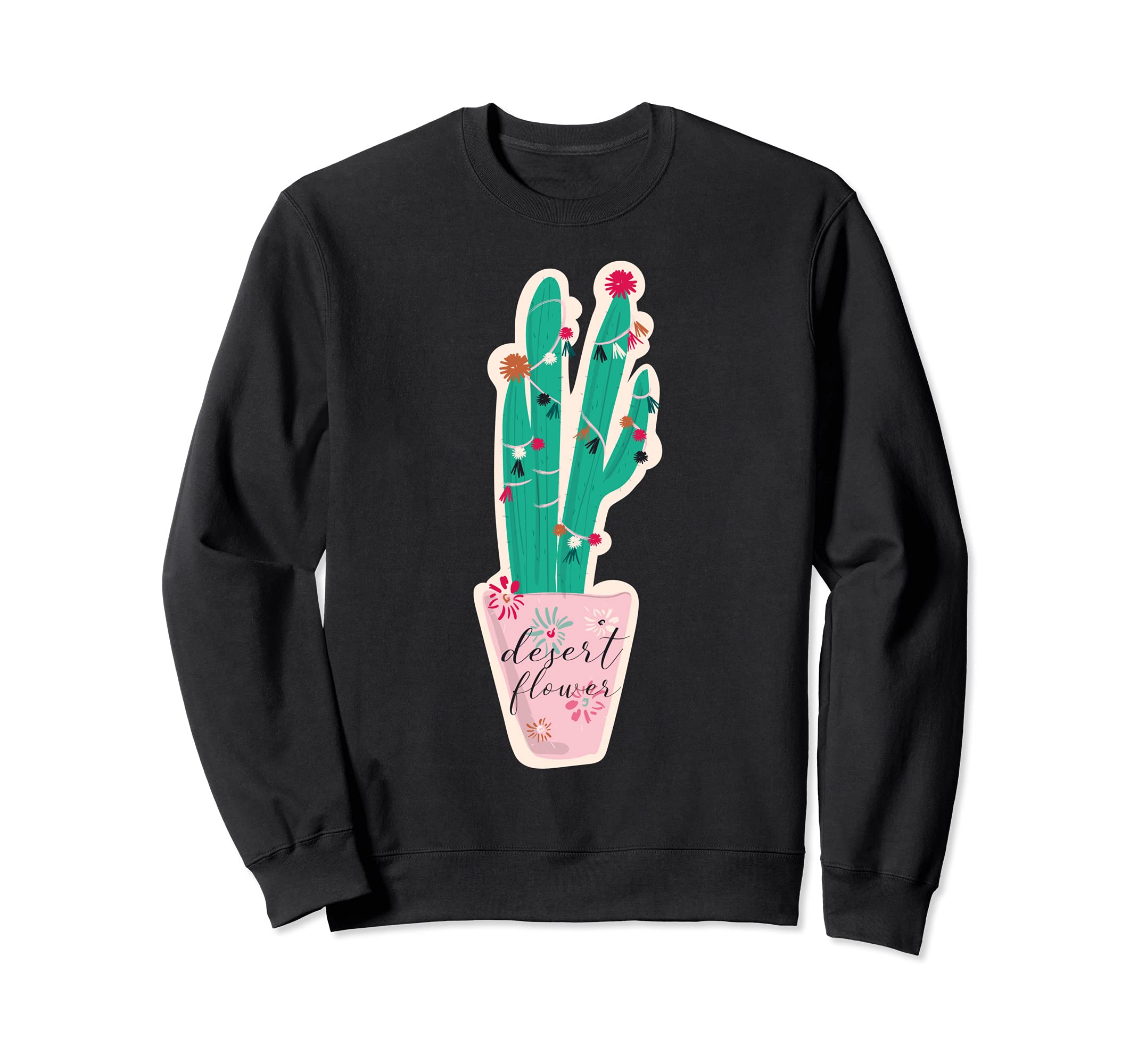 Cactus Succulent Plant Free Hug Desert Flower Pot Garden Sweatshirt